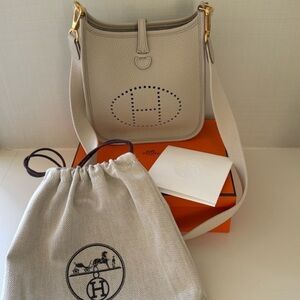 Hermes Evelyne 16 TPM Breton Color Amazone Taurillon Clemence Leather NWT